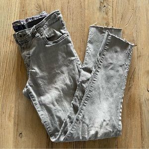 Levi’s Gray Denim Jeans Raw Hem Skinny Pants Sz 14